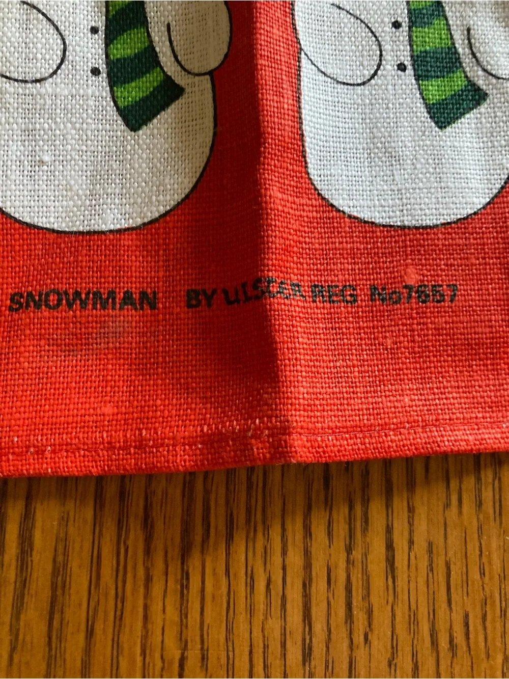 Festive Red Snowman Kitchen Towel - Holiday Linen